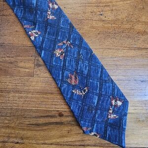 Ermenegildo Zegna‎ Blue Floral Patterned 100% Silk Men's Tie